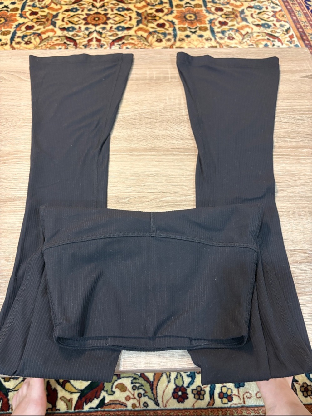 lululemon athletica Black Ribbed Flare Leggings - Picture 3 of 5
